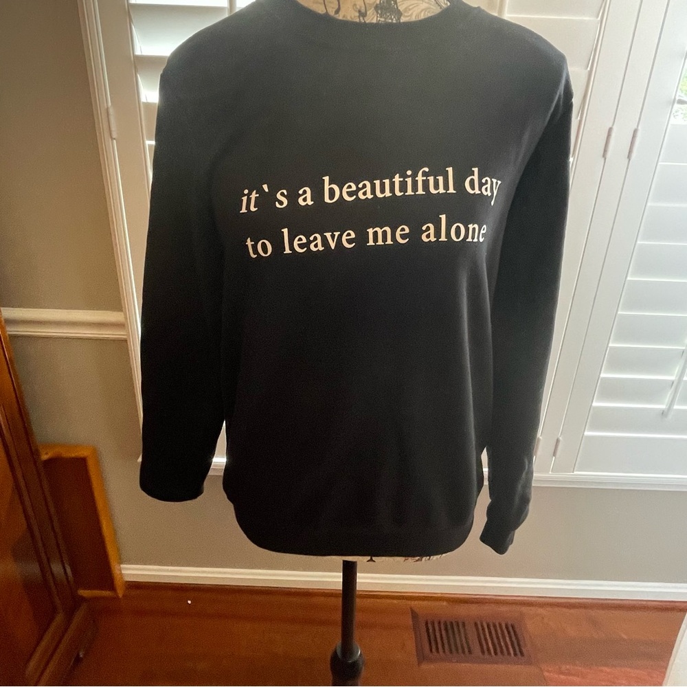 Black Graphic Sweatshirt - Picture 2 of 4